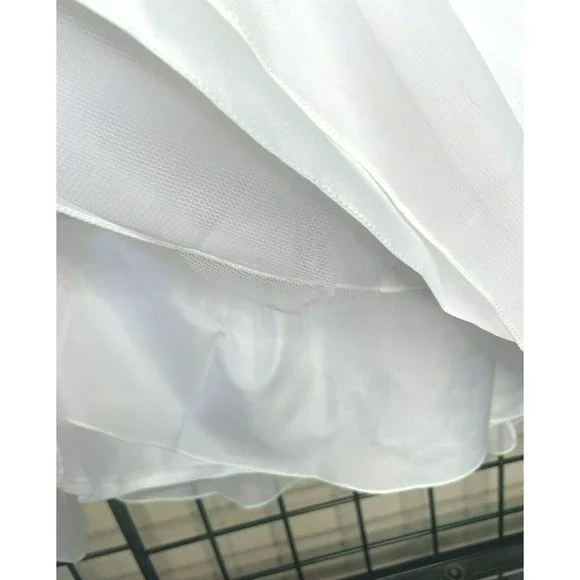 NWT NEW White Satin, Chiffon Sweetie Pie Pageant/Party/Formal Gown 7Y-Fit 7/8/9Y